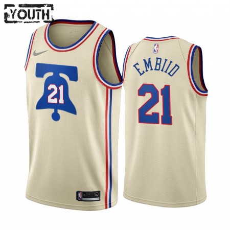 Maglia NBA Philadelphia 76ers Joel Embiid 21 2020-21 Earned Edition Swingman - Bambino
